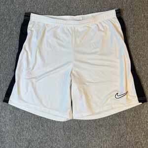 Nike Dri‎ Fit Boys White Elastic Waist Athletic Basketball Shorts Mens XL (043)